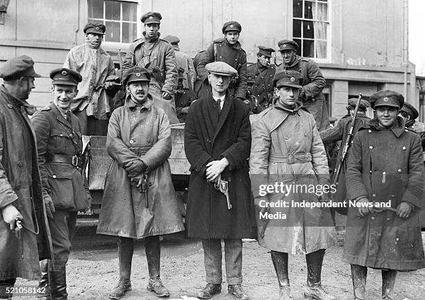 Soldiers after taking over the Curragh camp from the British. Circa 1923 .