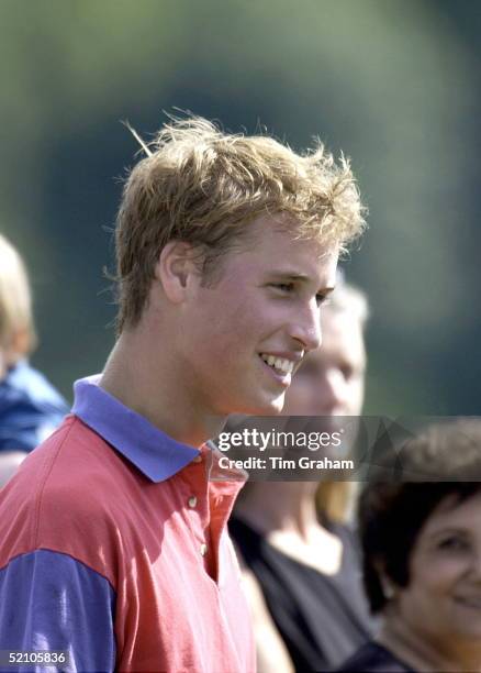 Polo At Cirencester In Gloucestershire - Prince William Laughing After Winning His Match. Looking Hot And Sweaty.