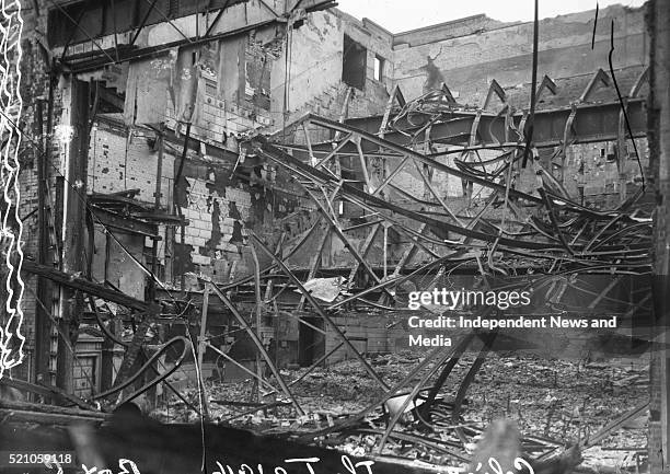 Easter Rising 1916: Coliseum theatre, Henry Street, destroyed following the 1916 Rising. Published 1916. .