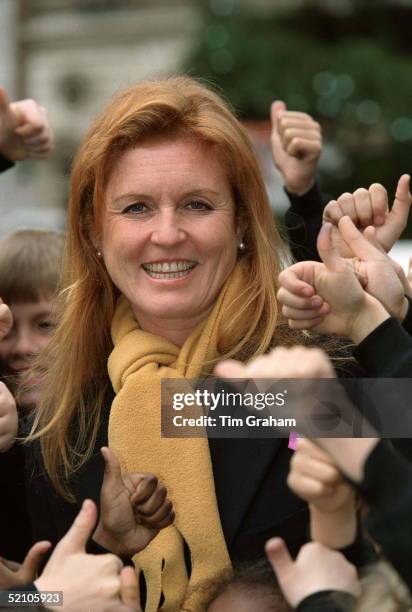 Sarah, Duchess Of York Launching The Charity Campaign 'the Gift That Lasts' By Tomy Toys For The Benefit Of Her Charity Children In Crisis In Covent...