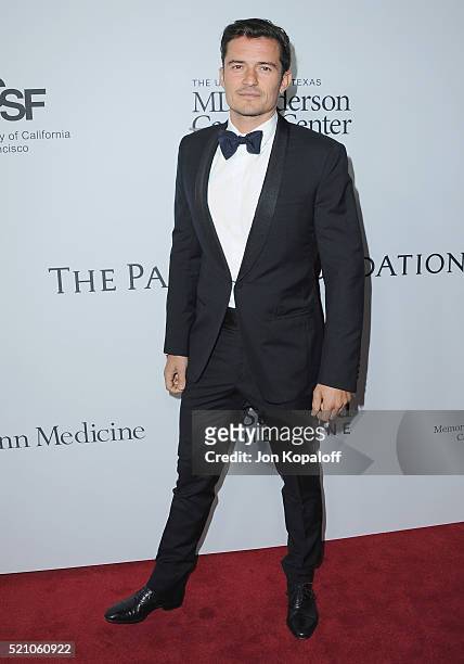 Actor Orlando Bloom arrives at Sean Parker And The Parker Foundation Launch The Parker Institute For Cancer Immunotherapy Gala on April 13, 2016 in...