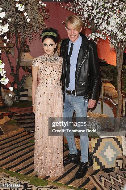 Ken Downing and Stacey Bendet attend the alice + olivia By Stacey Bendet And Neiman Marcus Present See-Now-Buy-Now Runway Show at NeueHouse Los...