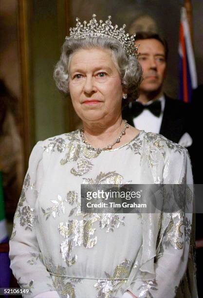 The Queen At A Banquet In Cape Town, South Africa.