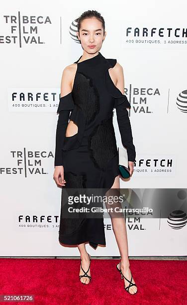 Model Fei Fei Sun attends 'The First Monday In May' World Premiere during Opening Night of 2016 Tribeca Film Festival at John Zuccotti Theater at...
