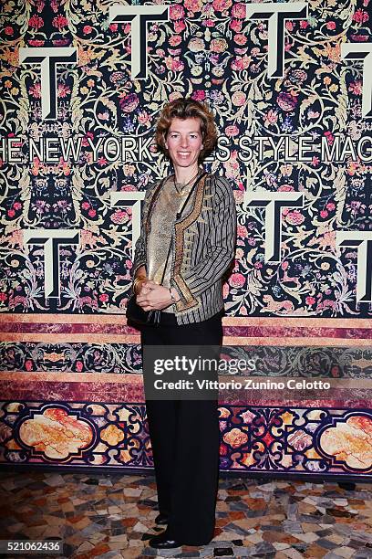 Fabrizia Caracciolo attend the T Celebration of Culture Issue And Milan Design Week at Palazzo Crespi on April 11, 2016 in Milan, Italy.