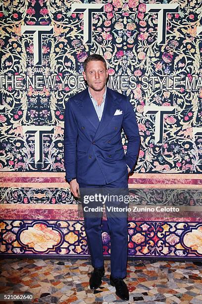 Lapo Elkann attend the T Celebration of Culture Issue And Milan Design Week at Palazzo Crespi on April 11, 2016 in Milan, Italy.