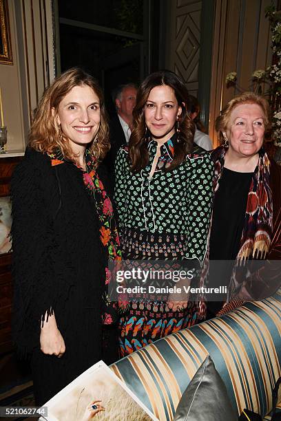 Martina Mondadori and Deborah Needleman attend the T Celebration of Culture Issue And Milan Design Week at Palazzo Crespi on April 11, 2016 in Milan,...