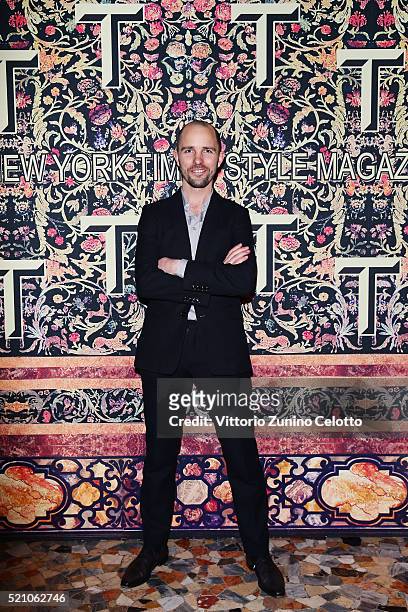 Maatern Baas attend the T Celebration of Culture Issue And Milan Design Week at Palazzo Crespi on April 11, 2016 in Milan, Italy.