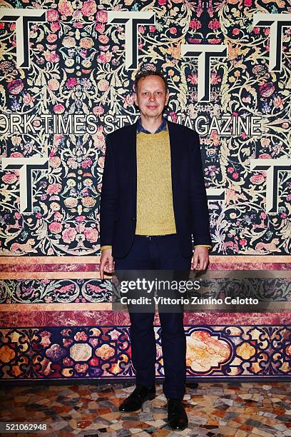 Tom Dixon attend the T Celebration of Culture Issue And Milan Design Week at Palazzo Crespi on April 11, 2016 in Milan, Italy.