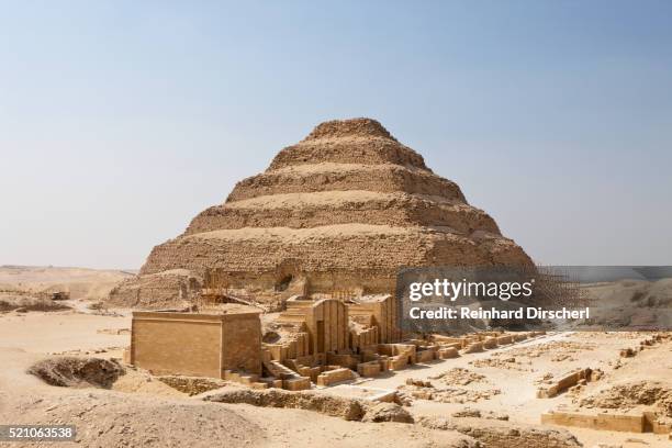 saqqara step pyramid of pharaoh djoser, saqqara, egypt - saqqara stock pictures, royalty-free photos & images