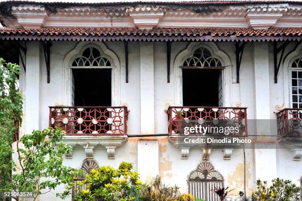 old braganza house, chandor near margaon, south goa, goa, india - chandor india stock pictures, royalty-free photos & images