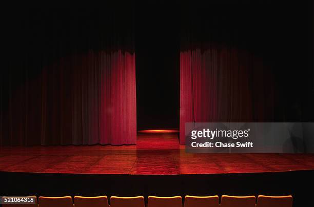empty theater stage - palcoscenico foto e immagini stock