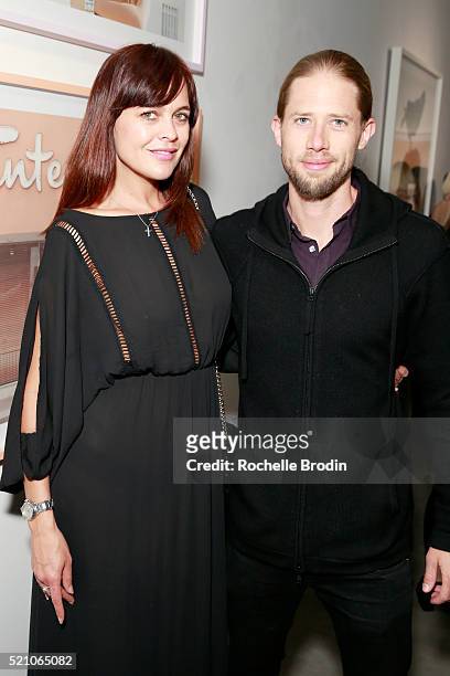 Actress Corina Marinescu and William Moore attend the Photo Femmes Exhibition Opening at De Re Gallery, featuring the work of Ashley Noelle, Bojana...
