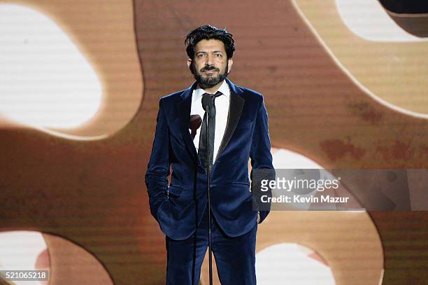 Physician Siddhartha Mukherjee speaks onstage during the launch of the Parker Institute for Cancer Immunotherapy, an unprecedented collaboration...