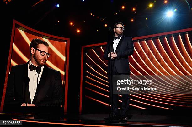 Host Sean Parker speaks onstage during the launch of the Parker Institute for Cancer Immunotherapy, an unprecedented collaboration between the...