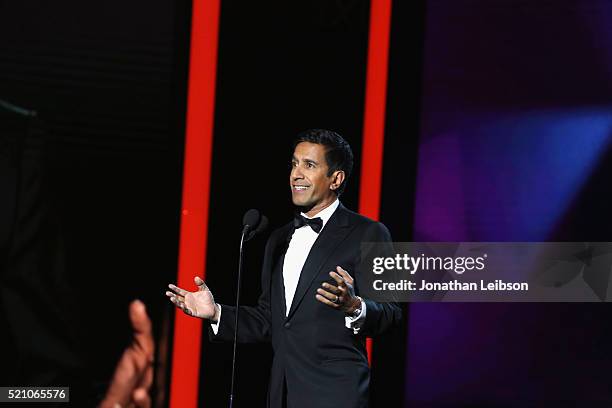 Dr. Sanjay Gupta speaks onstage during the launch of the Parker Institute for Cancer Immunotherapy, an unprecedented collaboration between the...