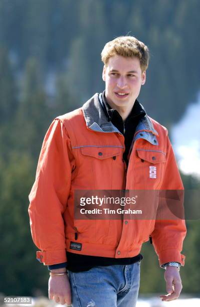 Prince William Half-length Portrait At The Start Of His Annual Skiing Holidays.
