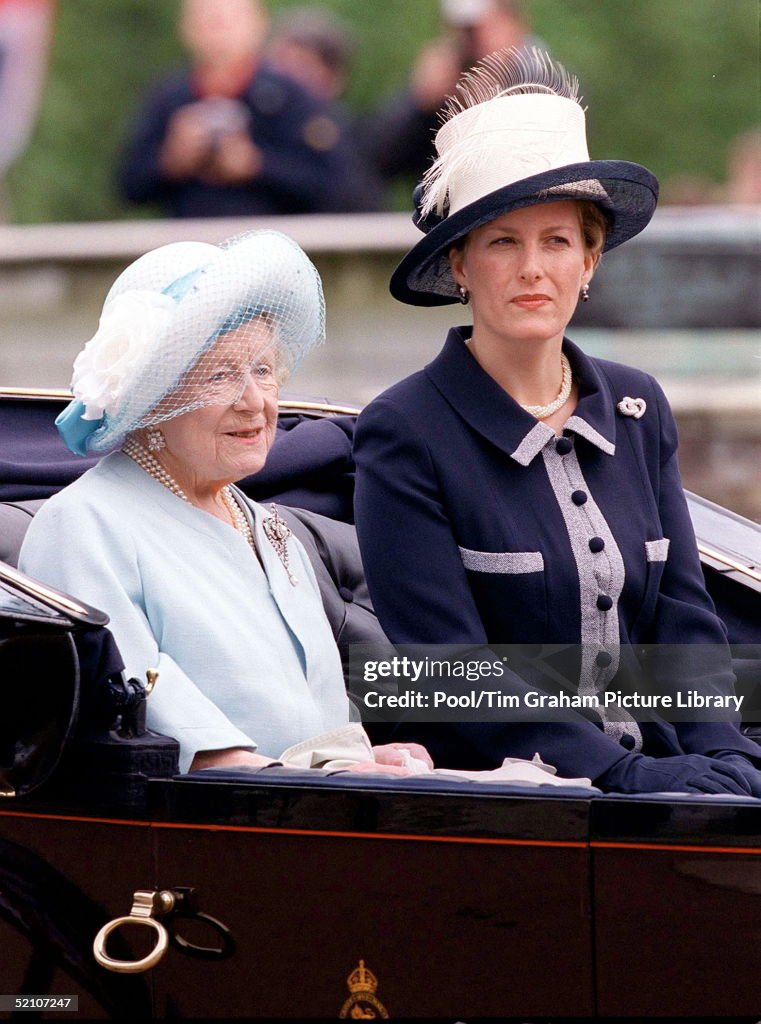 Queen Mother And Sophie Trooping