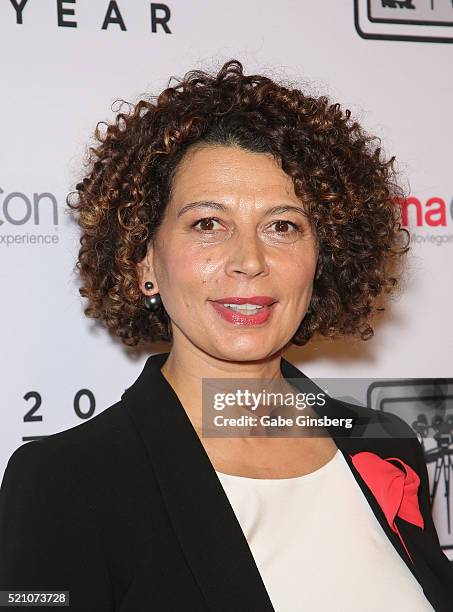 Universal Pictures Chairman Donna Langley, recipient of the Pioneer of the Year award, attends the 2016 Will Rogers Pioneer of the Year Dinner...