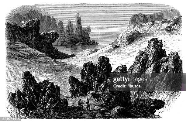 illustrations, cliparts, dessins animés et icônes de ancienne illustration de île de l'ascension - île de l'ascension