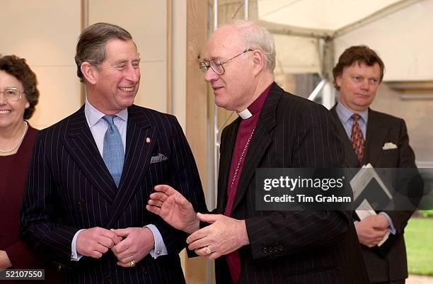 Prince Charles With The Archbishop Of Canterbury At The Opening Of The Newly Refurbished Crypt At Lambeth Palace In South London.