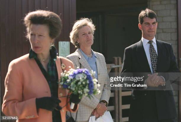 Princess Anne With Her Lady In Waiting And Her Police Officer Ben Dady Visiting The Blue Cross' Animal Adoption Centre At Their Headquarters In...