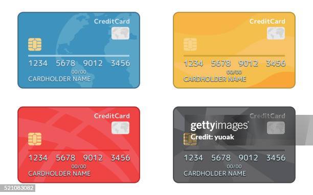 stockillustraties, clipart, cartoons en iconen met credit card - credit card