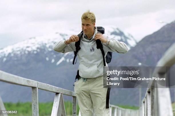 Prince William During His Raleigh International Expedition In Southern Chile, On His Way To Repair Walkways In The Village Of Tortel.