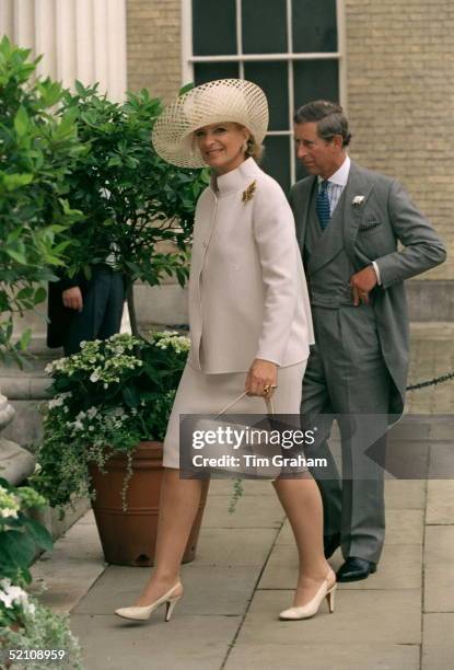 Princess Michael Of Kent And Prince Charles Arriving For The Wedding Reception For Princess Alexia Of Greece And Carlos Morales Quintana At Kenwood...