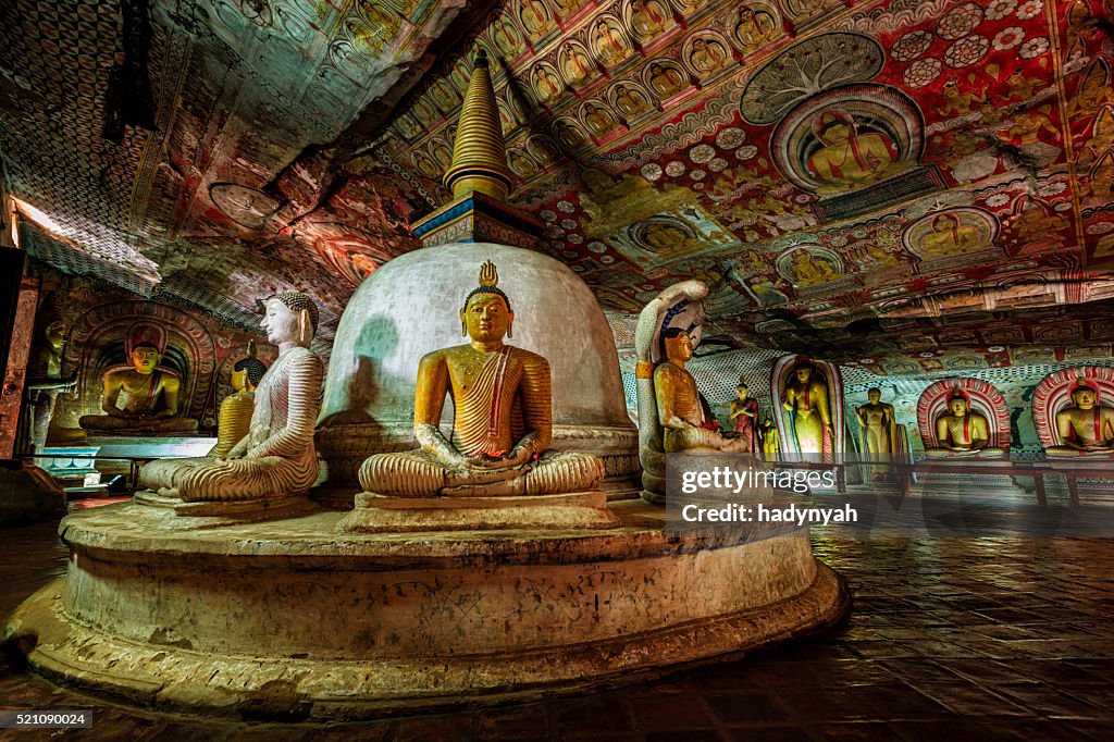 Dambulla cave temple - Buddha statues, Sri Lanka