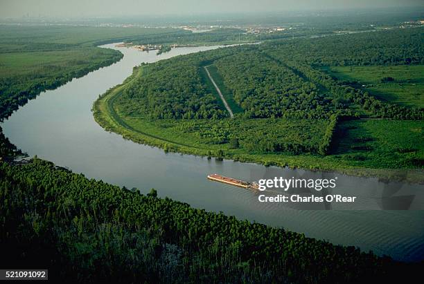 gulf intracoastal waterway, texas - barge fotografías e imágenes de stock