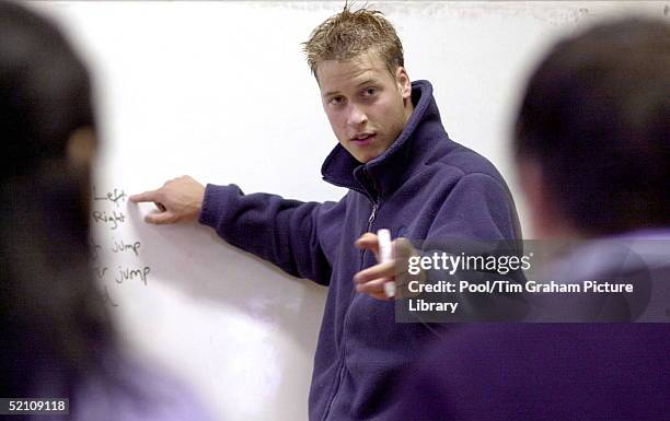 Prince William During His Raleigh International Expedition In Southern Chile, Teaching An English Lesson In The Village Of Tortel.