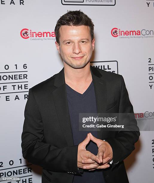 Magician Mat Franco attends the 2016 Will Rogers Pioneer of the Year Dinner honoring Donna Langley at Caesars Palace during CinemaCon, the official...