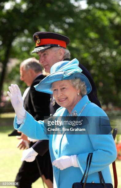 Queen Elizabeth II With The Lord Lieutenant Of Yorkshire.