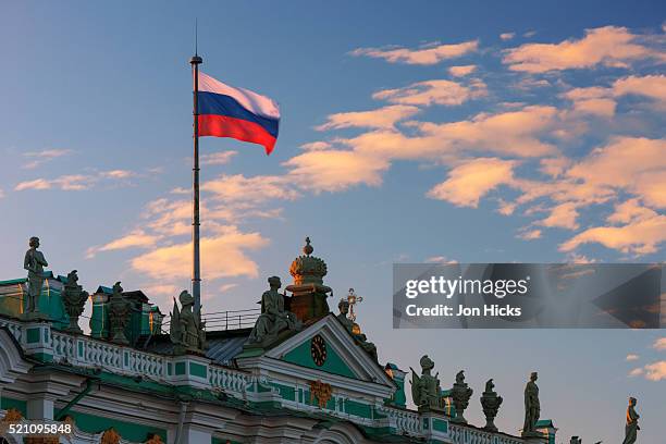 the state hermitage museum. - russian flag stock pictures, royalty-free photos & images
