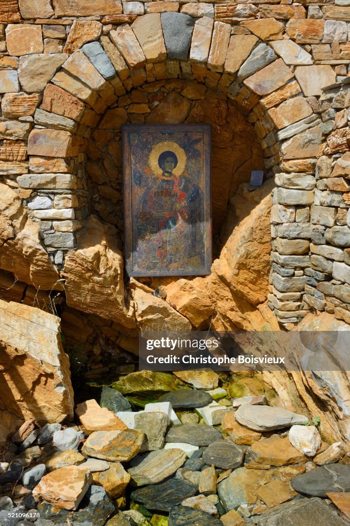 Greece, Chalkidiki, Mount Athos peninsula, listed as World Heritage, Xenophontos monastery