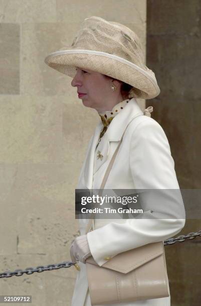 Princess Anne [ Princess Royal ] Attending A Service At St George's Chapel, Windsor, Berkshire, Mark The 80th Birthday Of Prince Philip.