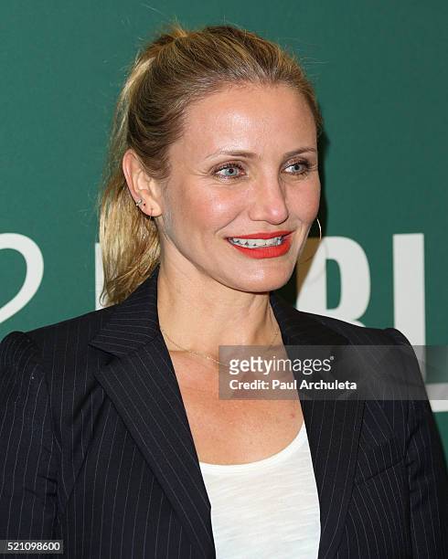 Actress Cameron Diaz signs copies of her new book "The Longevity Book: The Science Of Aging, The Biology Of Strength And The Privilege Of Time" at...