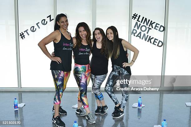 Patricia Moreno, Natalia Petrzela, Zara Terez Tisch and Amanda Schabes attend Terez x SatiLife present Link Together, Lead Together Los Angeles at...