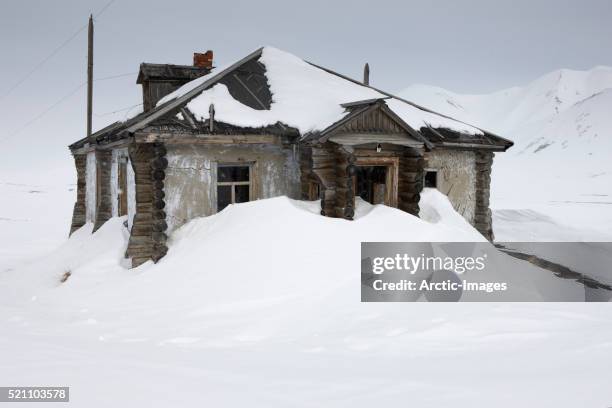 ruins of gulag prison in siberia - gulag stock pictures, royalty-free photos & images