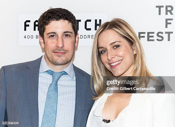 Actors Jason Biggs and wife Jenny Mollen attend 'The First Monday In May' World Premiere during Opening Night of 2016 Tribeca Film Festival at John...