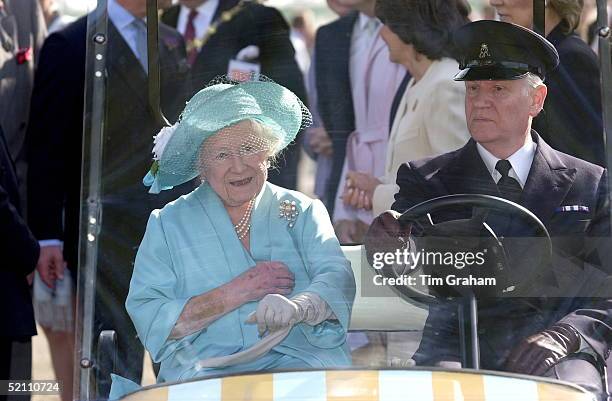 The Queen Mother Visiting The Chelsea Flower Show In Chelsea, London As Part Of The Traditional Royal Calendar Of Events Each Year - In A Buggy With...