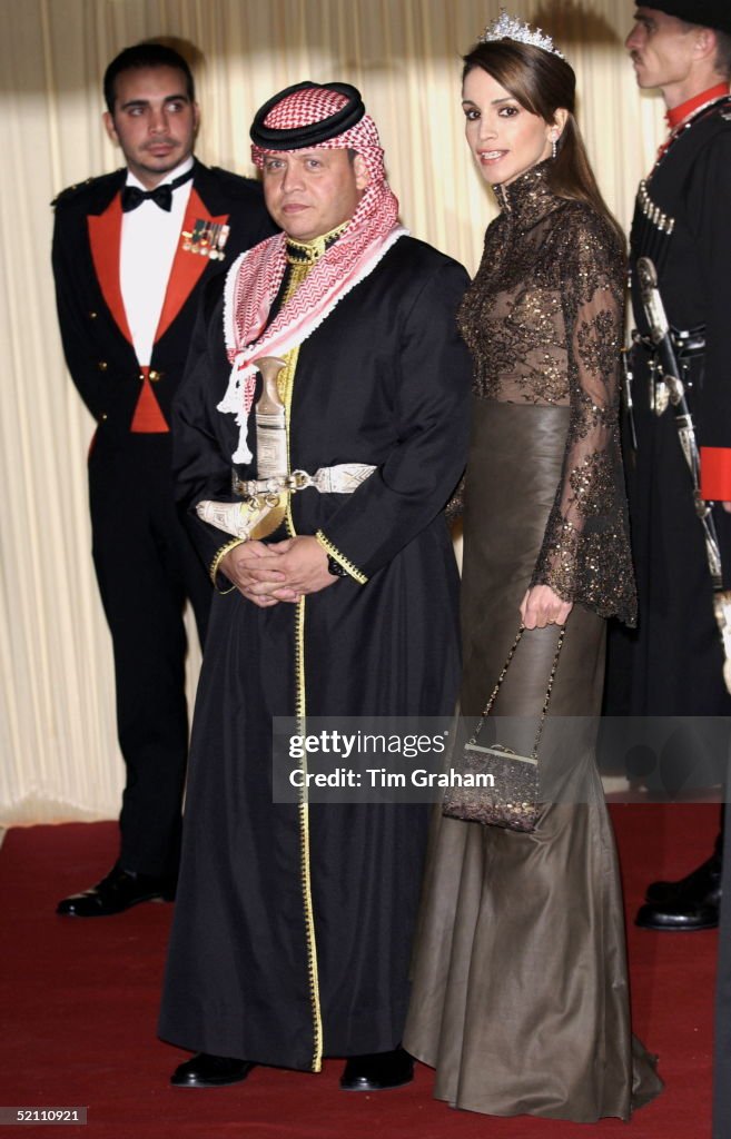 Adullah Robe King Abdullah II And Queen Rania Of Jordan At A Banquet At Spencer ...