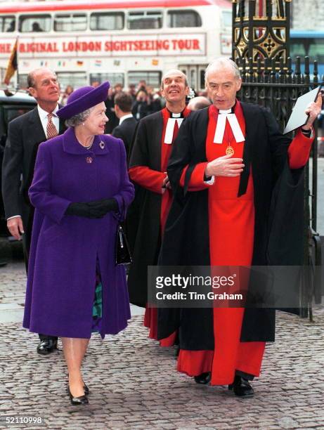 The Queen & Prince Philip Attending The Commonwealth Day Observance At Westminster Abbey