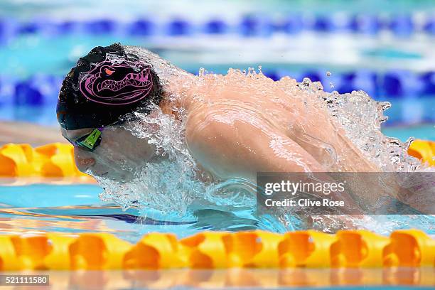 Daniel Wallace of Great Britain competes in the Men's 400 Individual Medley heats on day three of the British Swimming Championships at Tollcross...