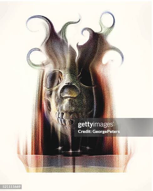 horror monster mask - sneering stock illustrations