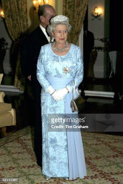 Queen Elizabeth Ll On The Second Day Of Her Official Tour Of Jamaica. The Queen Is Attending A Dinner At The Governor General's Residence, Kings...