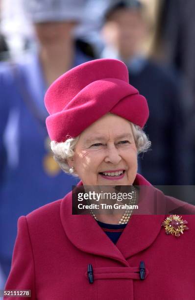 Queen Elizabeth Ll At The Start Of Her Golden Jubilee Tour In The South West Of England With Celebrations In Falmouth. The Queen Is Visiting The...