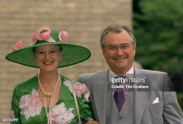 Queen Margrethe And Prince Henrik Of Denmark Arriving For The Wedding Reception For Princess Alexia Of Greece And Carlos Morales Quintana At Kenwood...