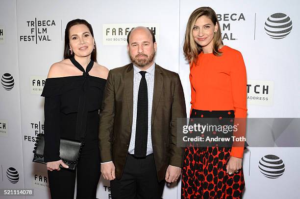 Fabiola Beracasa Beckman, Andrew Rossi and Sylvana Ward Durrett attend "The First Monday In May" world premiere during the 2016 Tribeca Film Festival...